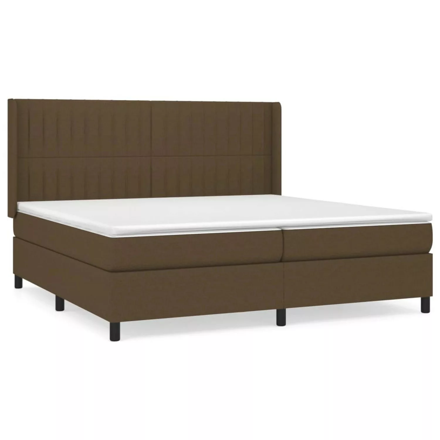 vidaXL Boxspringbett mit Matratze Dunkelbraun 200x200 cm Stoff1377533 günstig online kaufen