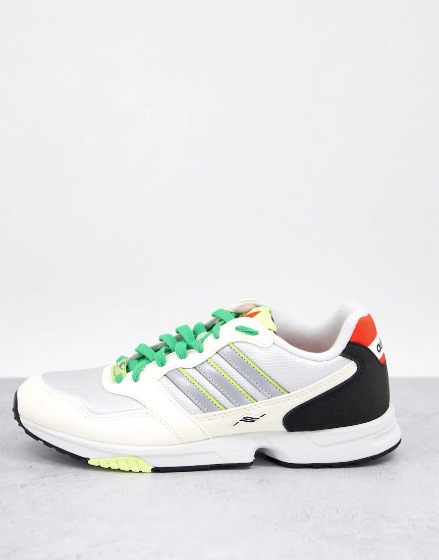 adidas Originals – ZX 10000 – Sneaker in gebrochenem Weiß mit Farbakzenten günstig online kaufen