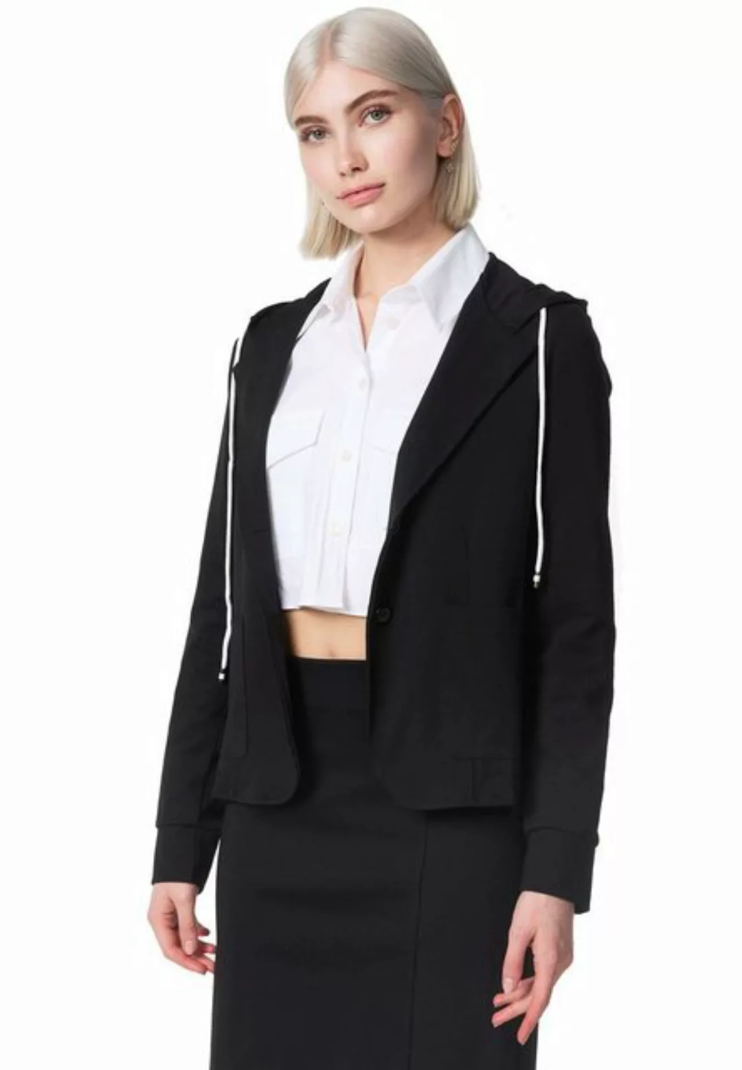 PM SELECTED Kurzblazer PM-21 (Sportliches Sakko Business Hoodie Blazer mit günstig online kaufen