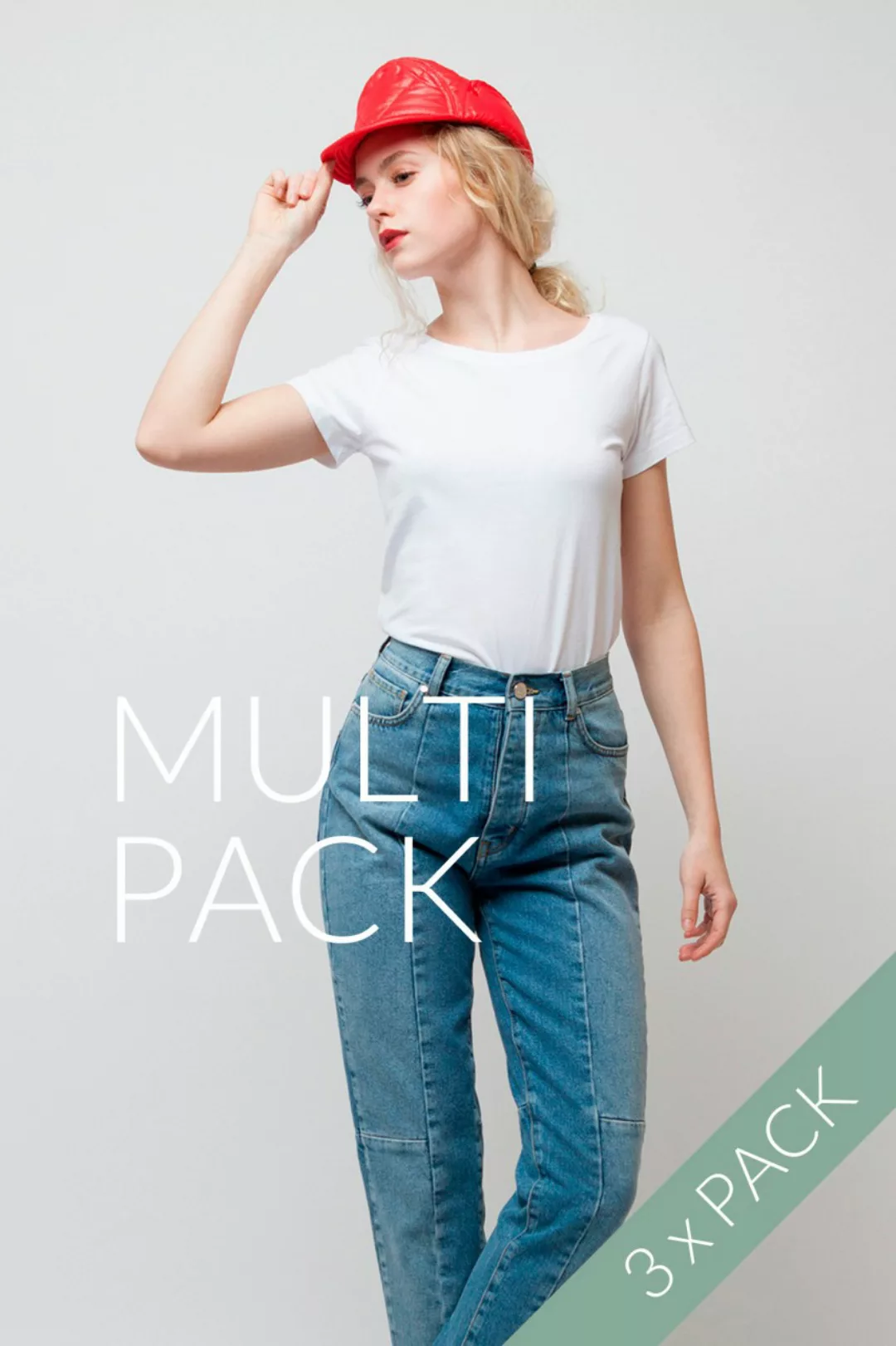 3er Pack Bio T-Shirt für Frauen günstig online kaufen