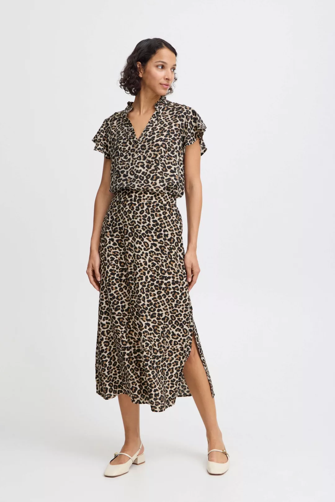 b.young Webrock BYHinva LEOPARD SKIRT - modischer Webrock im Leo-Style günstig online kaufen