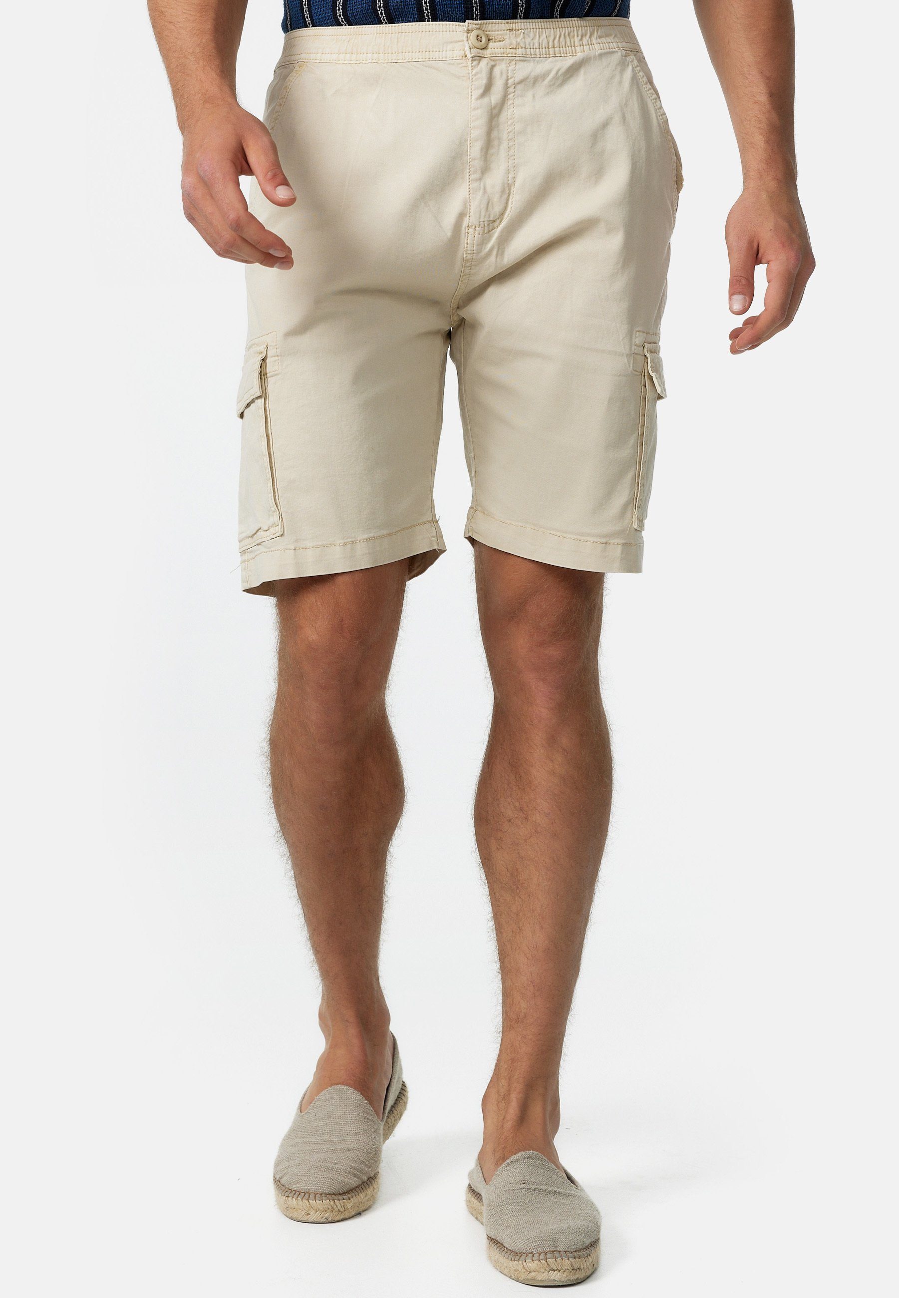 Indicode Cargoshorts Kinnaird aus elastischer Baumwoll-Qualität günstig online kaufen