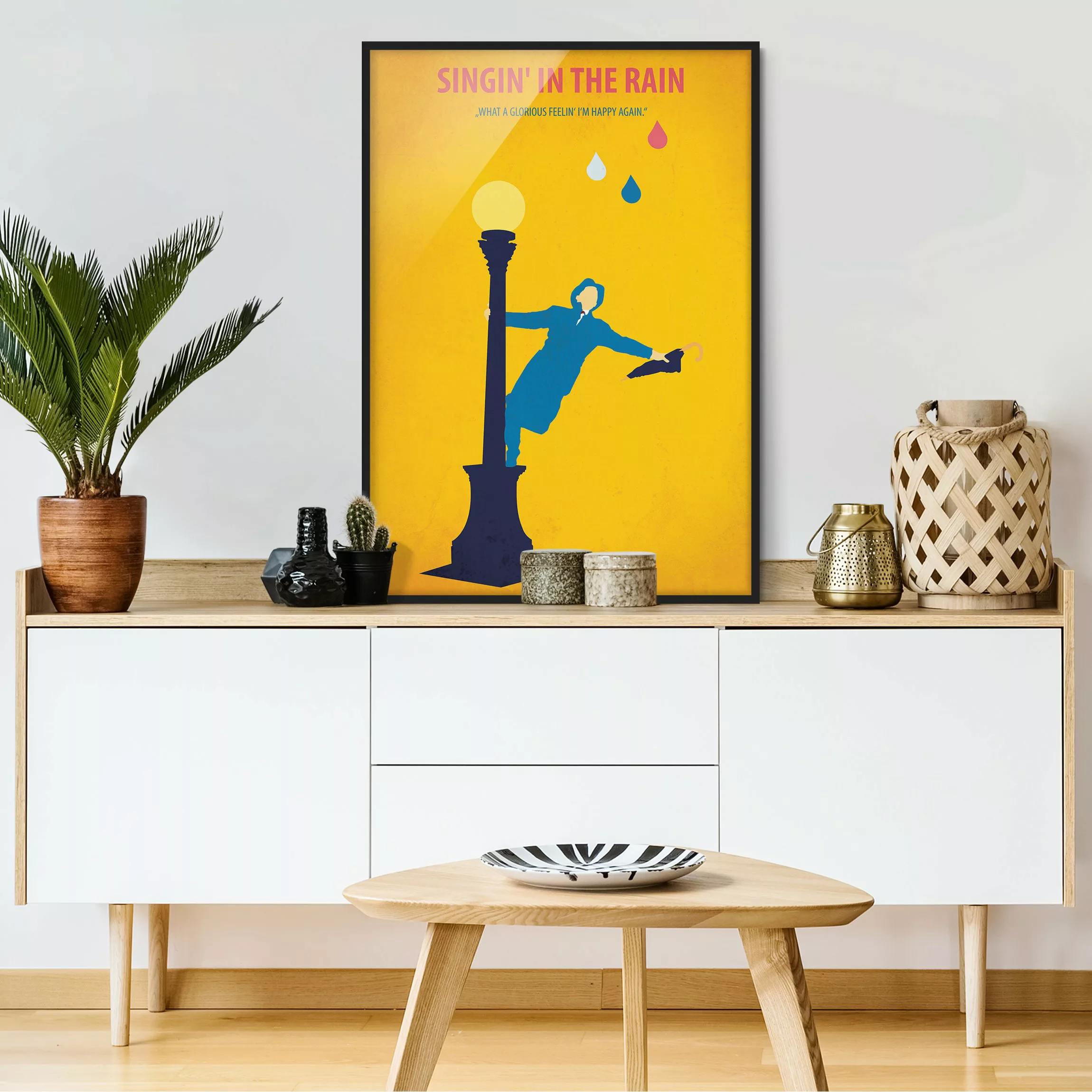 Bild mit Rahmen - Hochformat Filmposter Singing in the rain günstig online kaufen