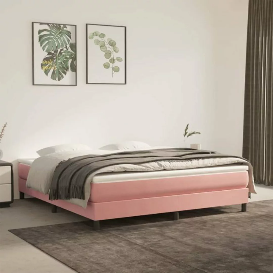 Vidaxl Boxspringbett Rosa 180x200 Cm Samt günstig online kaufen