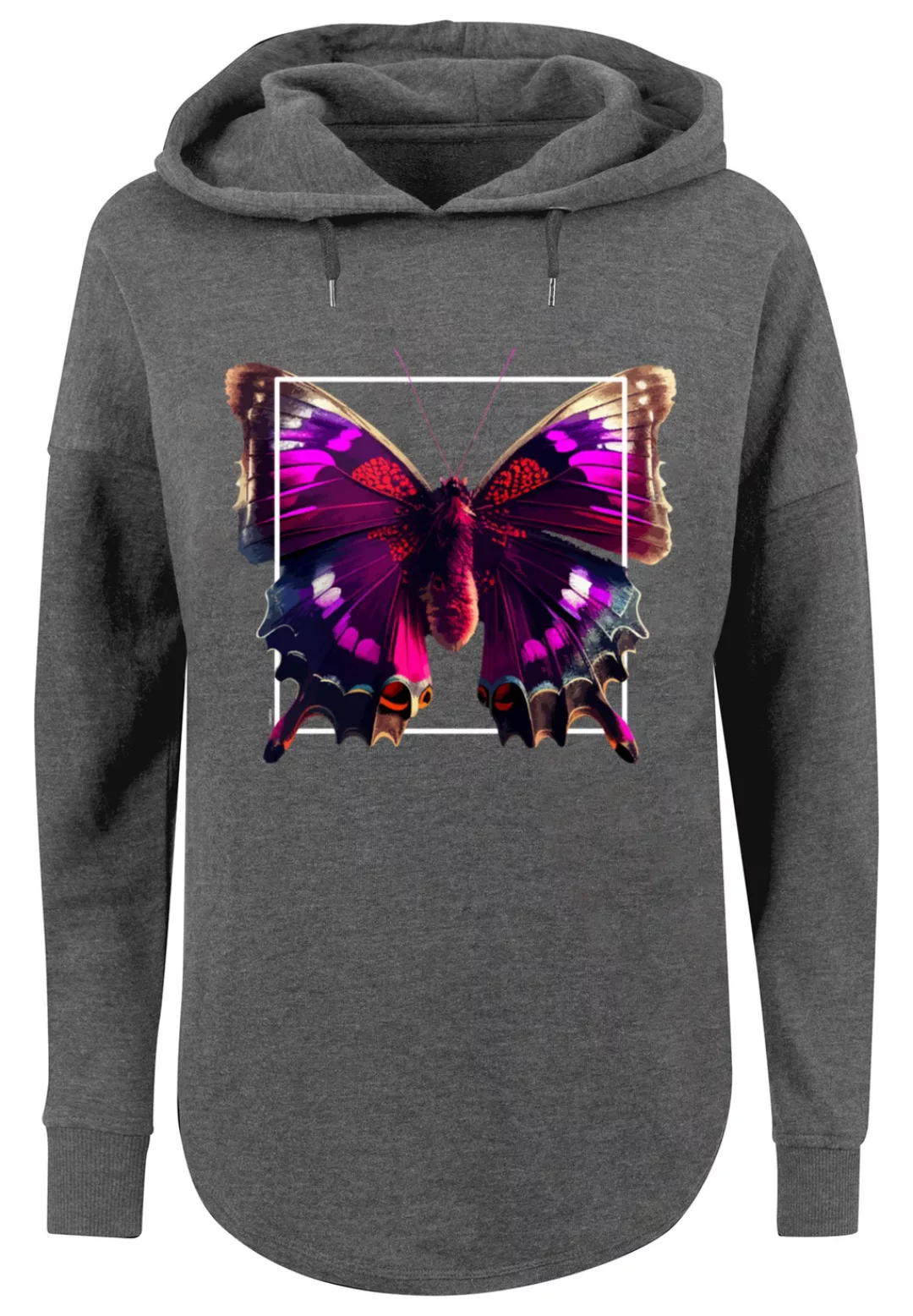 F4NT4STIC Kapuzenpullover "Pink Schmetterling OVERSIZE TEE", Print günstig online kaufen