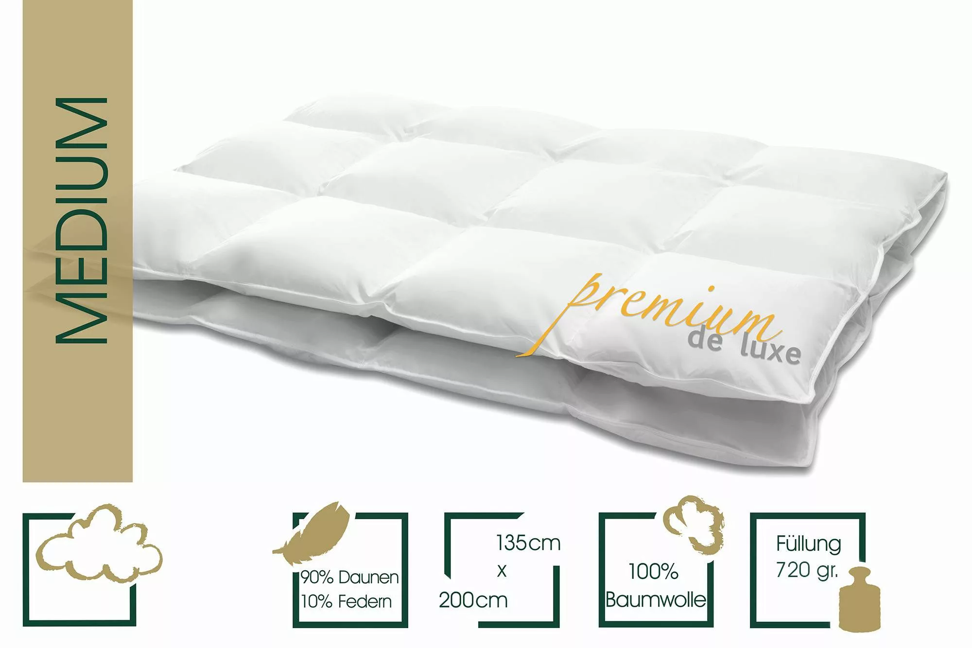HANSKRUCHEN Daunenbettdecke Premium de Luxe, Füllung: günstig online kaufen