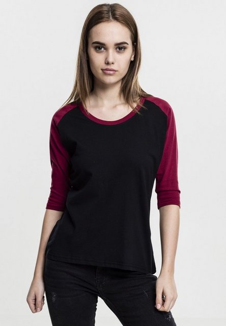 URBAN CLASSICS Kurzarmshirt "Urban Classics Damen Ladies Short Striped Over günstig online kaufen