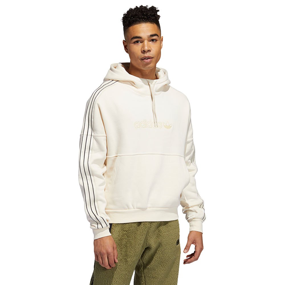 adidas Originals – SPRT – Kapuzenpullover mit Satineinsätzen in Hafer-Neutr günstig online kaufen