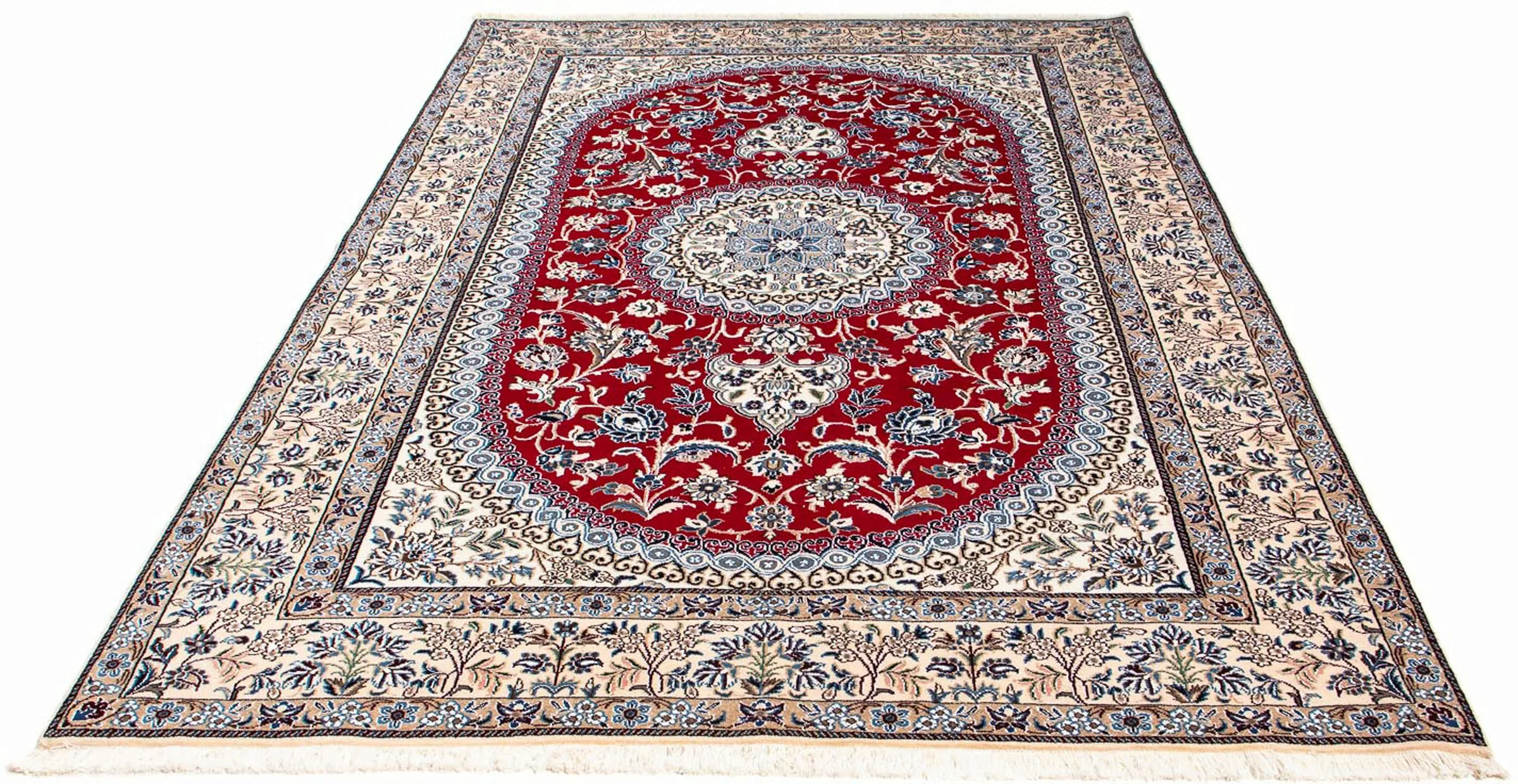 morgenland Orientteppich »Perser - Nain - Royal - 240 x 165 cm - dunkelrot« günstig online kaufen