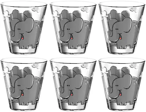 LEONARDO Kinderbecher »BAMBINI Elefant«, (Set, 6 tlg.), 215 ml, 6-teilig günstig online kaufen