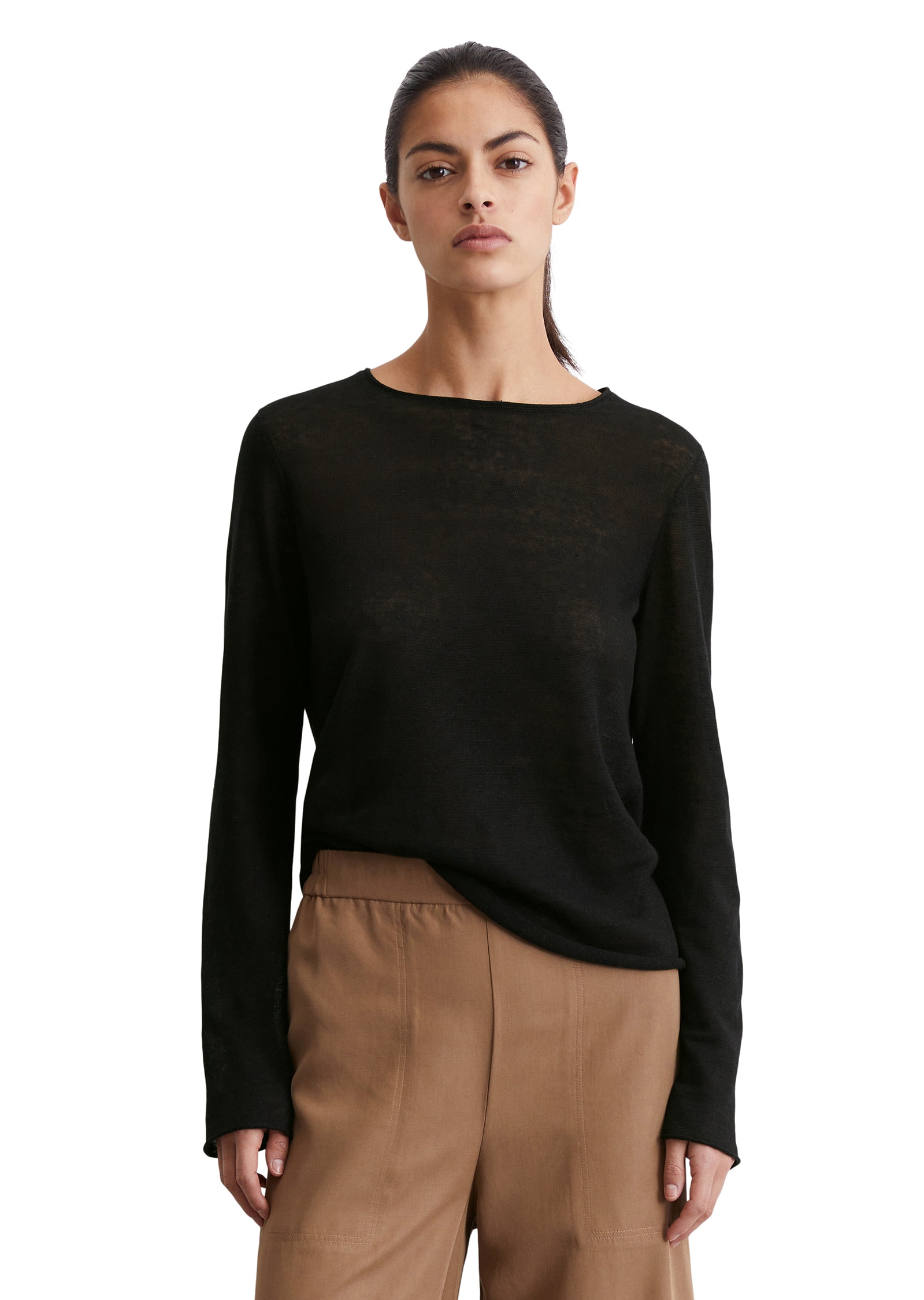 Marc OPolo Strickpullover "aus reinem Leinen" günstig online kaufen