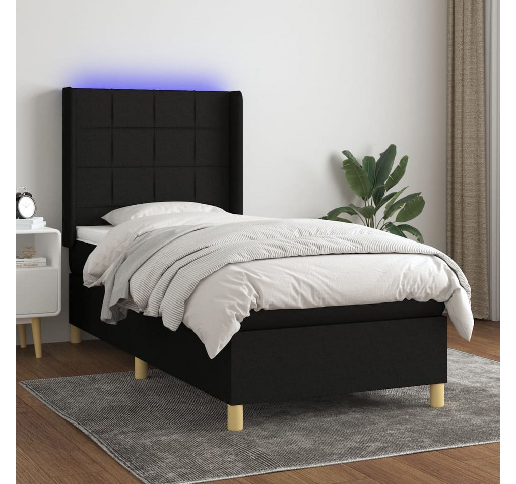 vidaXL Boxspringbett Bett Boxspringbett mit Matratze und LED Stoff (90 x 20 günstig online kaufen