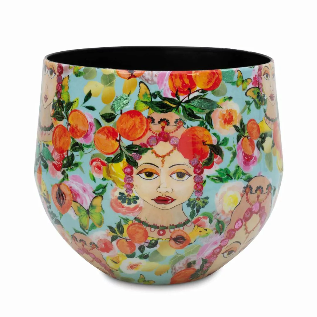 Tischgefäß Blooming Namaste multicolor Ø 33 cm, Höhe 29 cm günstig online kaufen