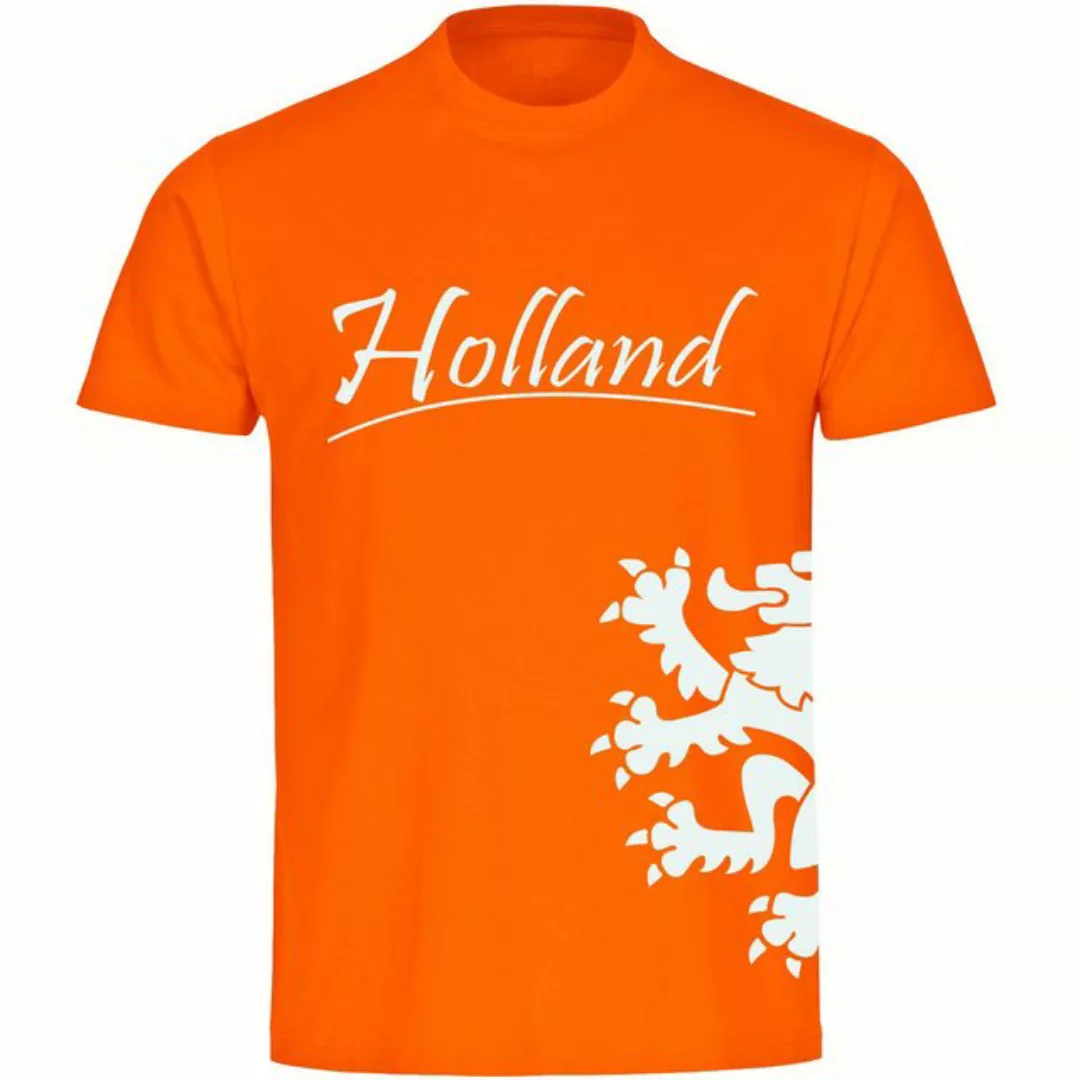 multifanshop T-Shirt Herren Holland - Löwe seitlich - Männer günstig online kaufen