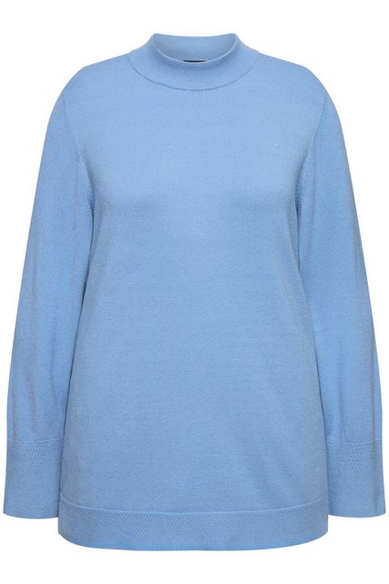 Ulla Popken Strickpullover Pullover Stehkragen Langarm Rippbündchen günstig online kaufen