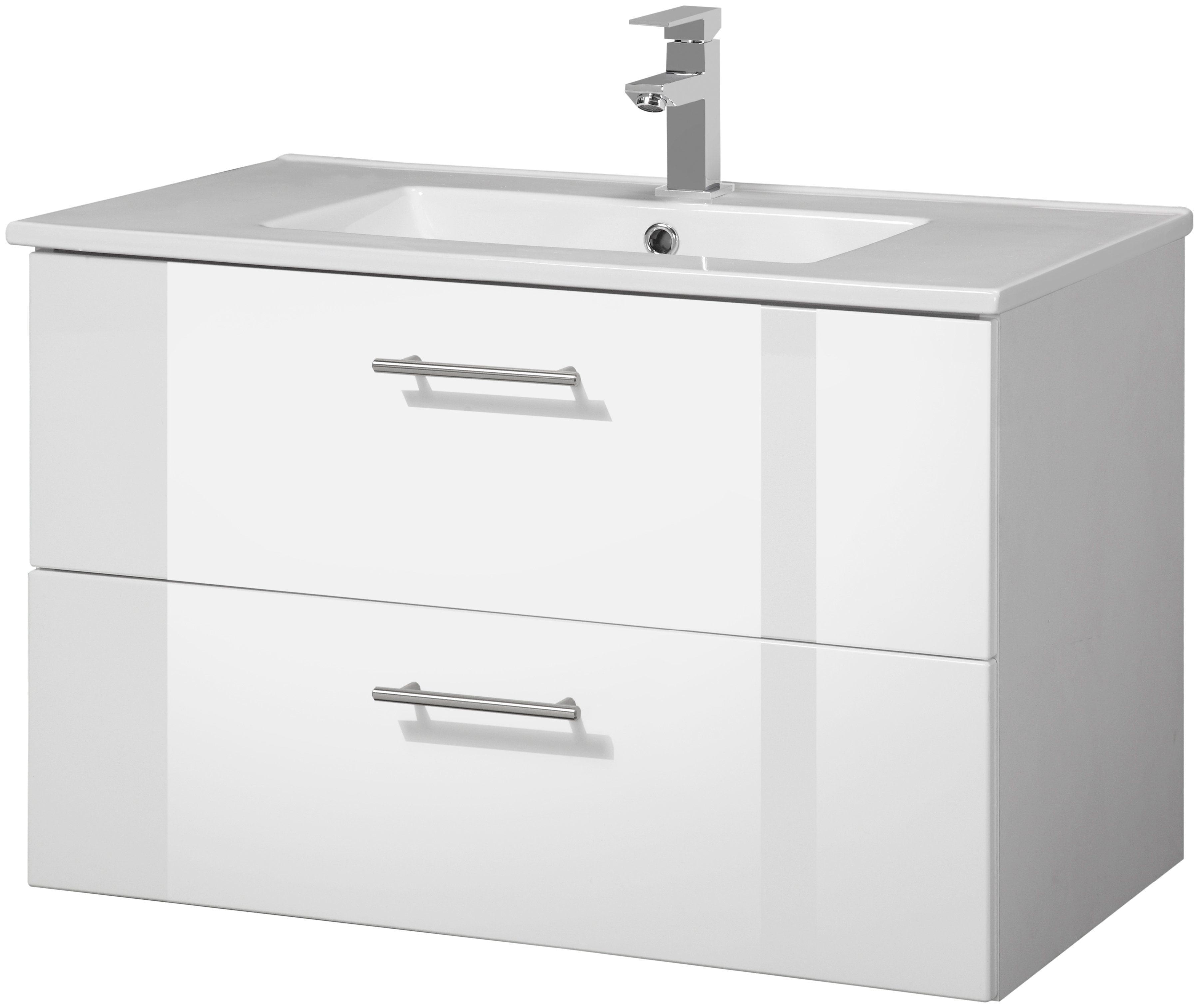 welltime Waschtisch "Trento Badezimmerschrank mit Becken Bestseller", Badmö günstig online kaufen