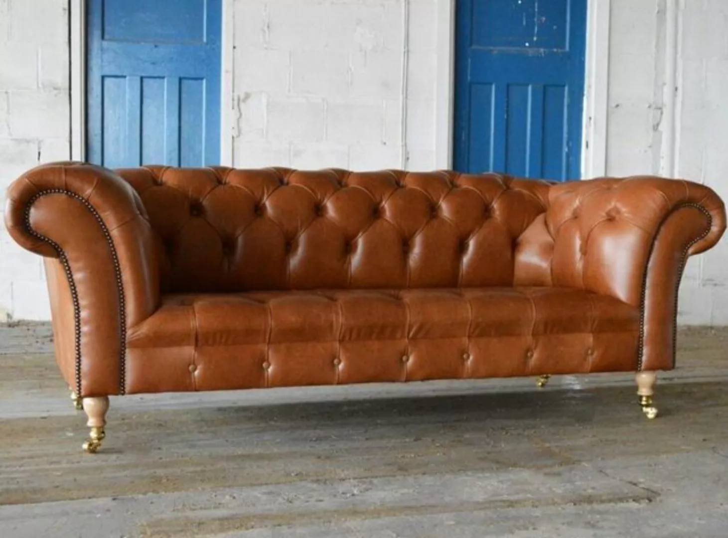 JVmoebel Chesterfield-Sofa, Design Sofa Chesterfield Luxus Klass Couch Pols günstig online kaufen