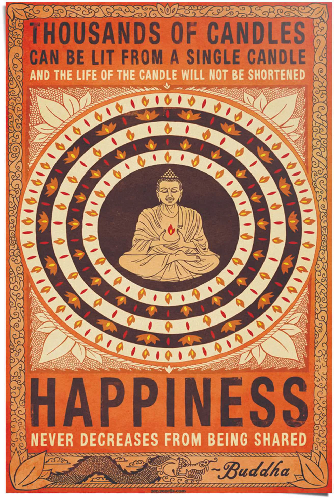 Reinders Poster "Buddha Happiness", (1 St.) günstig online kaufen
