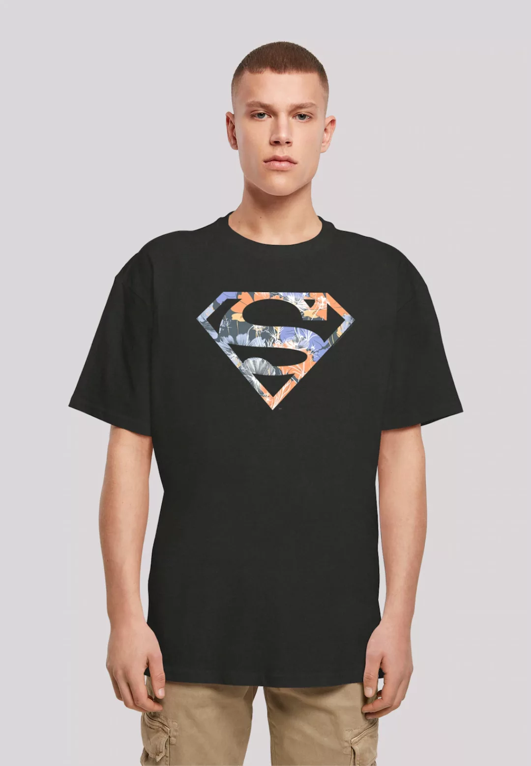 F4NT4STIC T-Shirt "Superman Superheld Floral Logo 2", Print günstig online kaufen