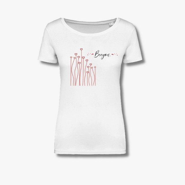 Beeyou. Clothes T-Shirt T-Shirt aus Bio-Baumwolle mit Herzblumen-Design günstig online kaufen