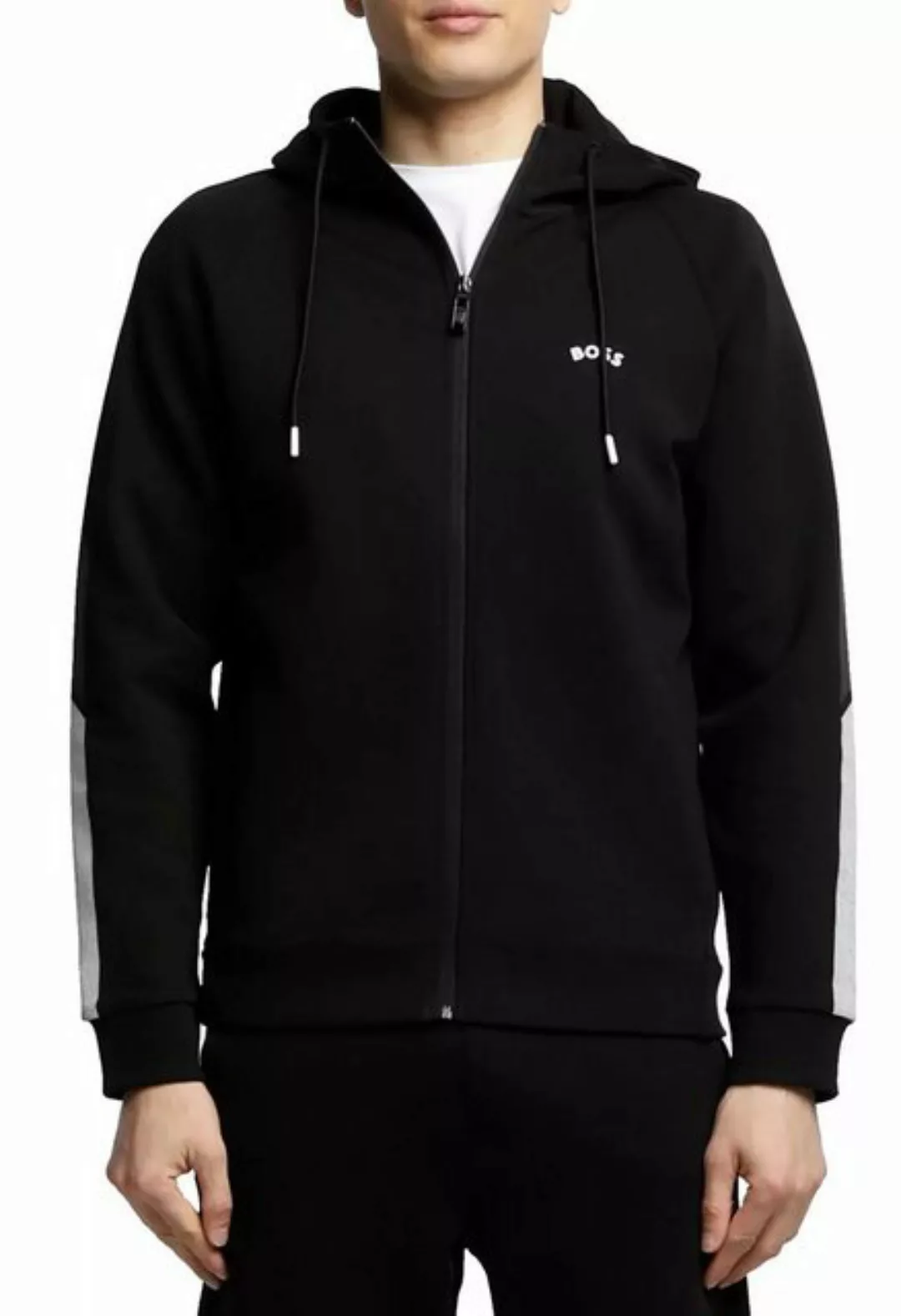 BOSS Kapuzensweatshirt Hooded Jacke Sweatjacke Verstellbare Kapuze mit Kord günstig online kaufen