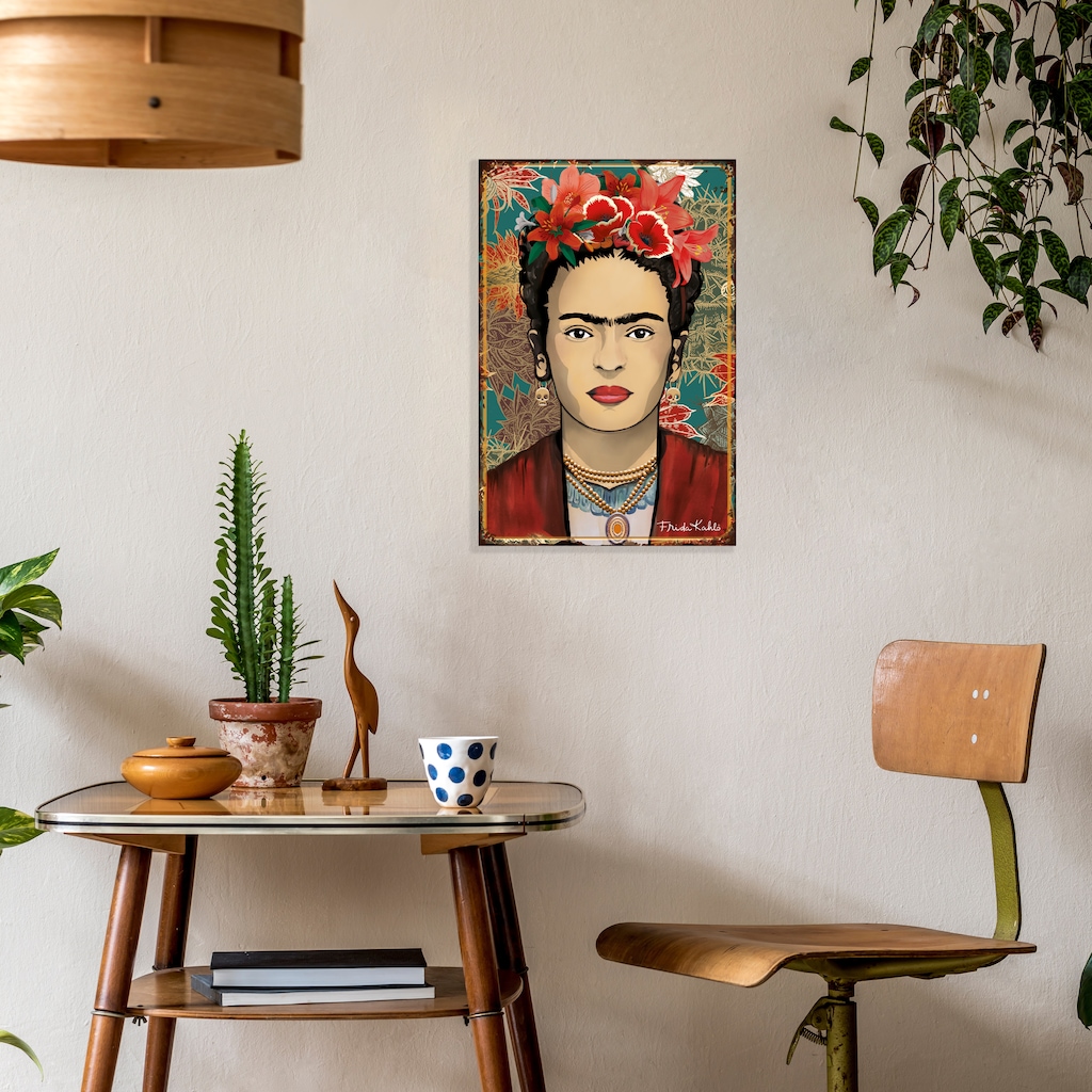 LuckyLinde Wanddekoobjekt "Frida Kahlo - Blumenkranz", (1 St.), Exklusive J günstig online kaufen