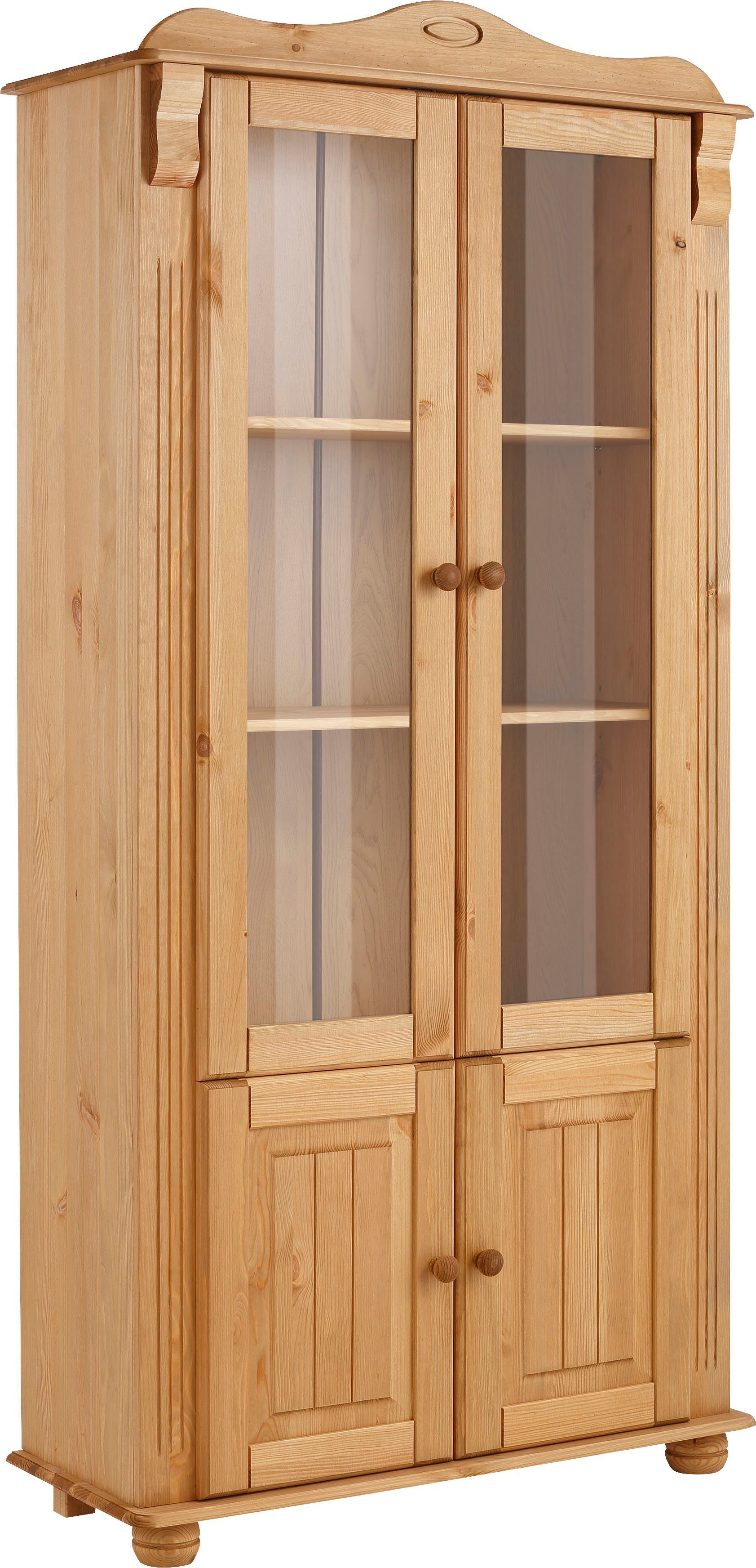 Home affaire Vitrine "Adele", 4-türig, Höhe 185 cm, mit Glaseinsätzen, aus günstig online kaufen