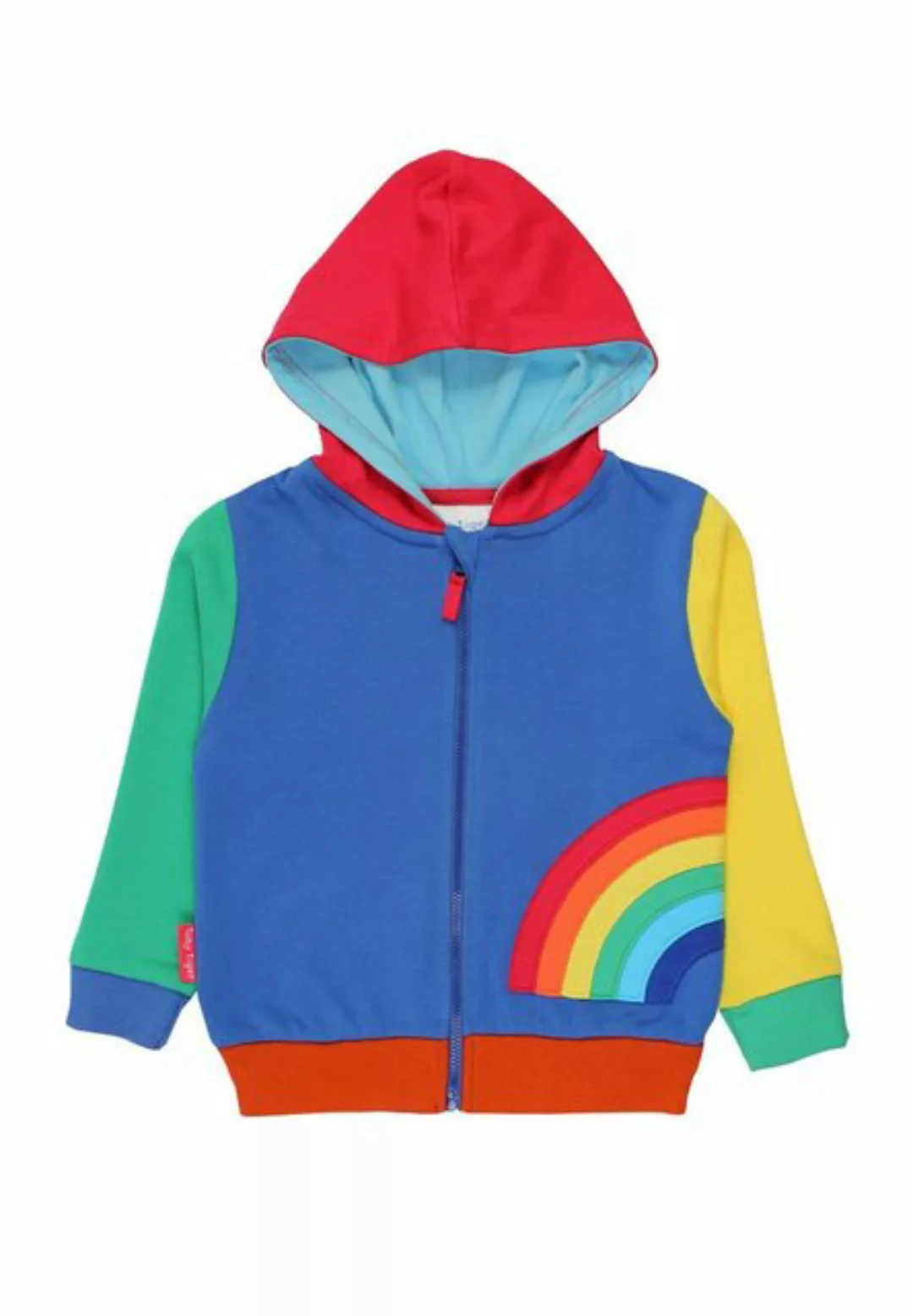 Toby Tiger Sweatjacke Sweatjacke mit Regenbogen Applikation günstig online kaufen