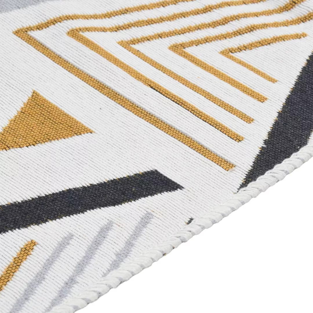 Vidaxl Teppich Gelb Und Grau 120x180 Cm Baumwolle günstig online kaufen