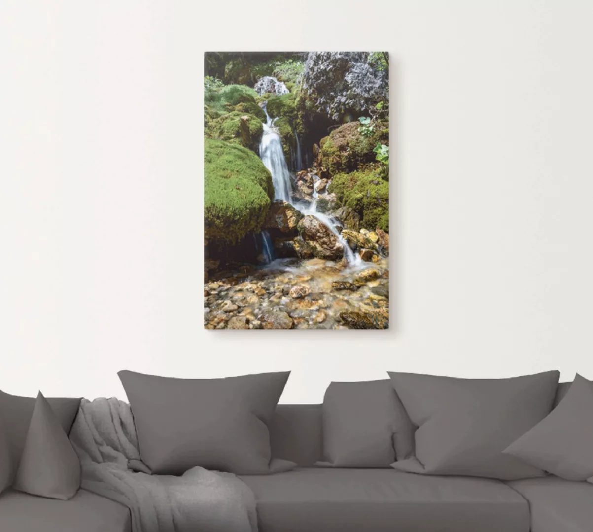 Artland Wandbild »Kleiner Wasserfall in den Bergen«, Gewässer, (1 St.), als günstig online kaufen