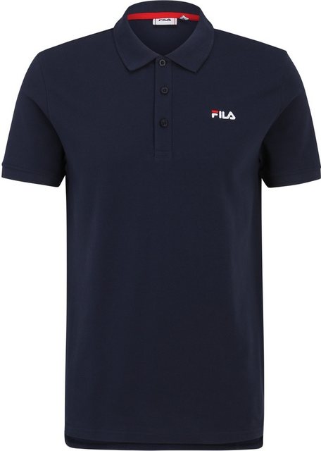 Fila Poloshirt Herren Kurzarm-Poloshirt Blau mit Stickerei & 3 günstig online kaufen