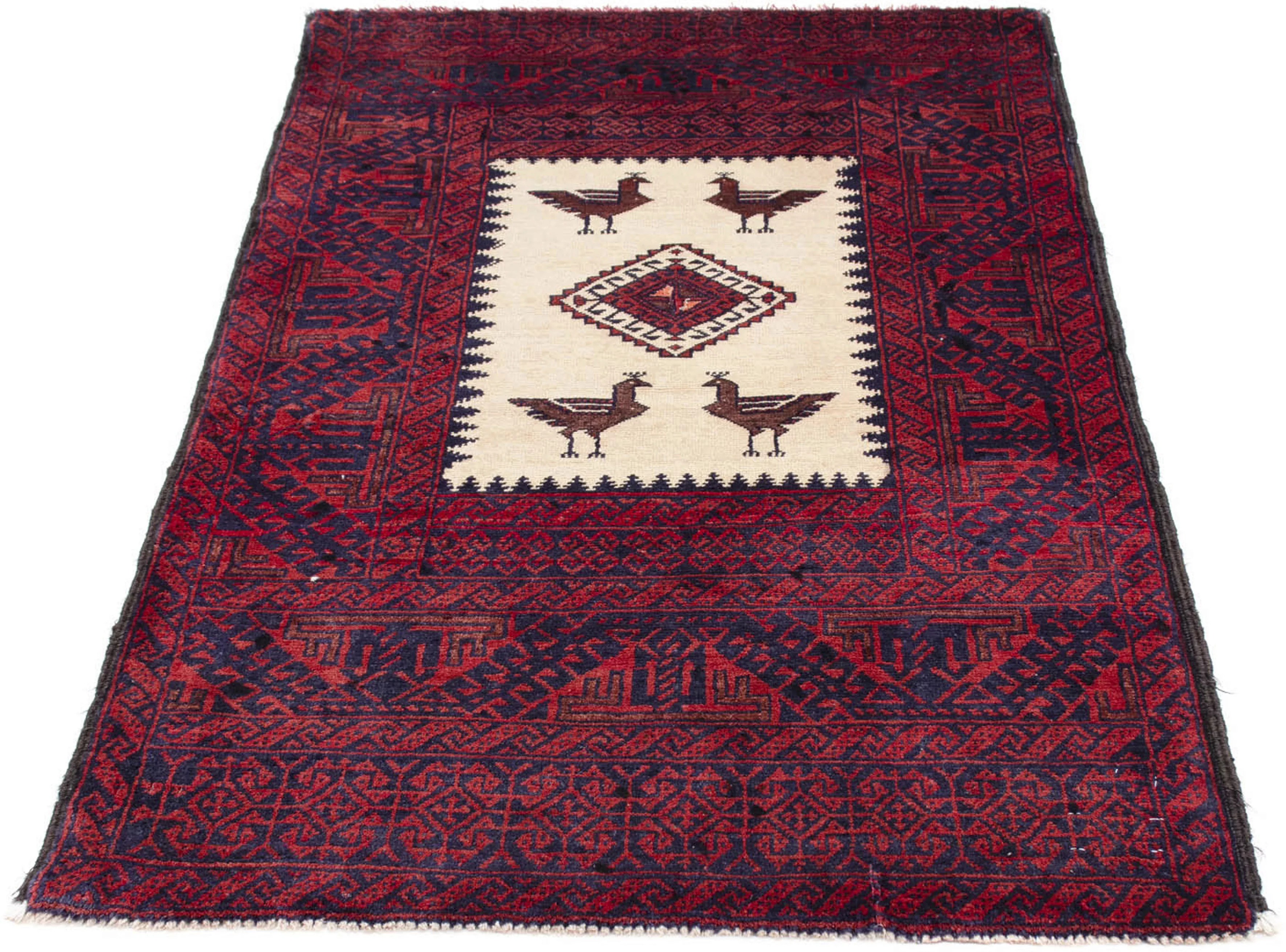 morgenland Orientteppich »Belutsch - 160 x 90 cm - rot«, rechteckig, Wohnzi günstig online kaufen