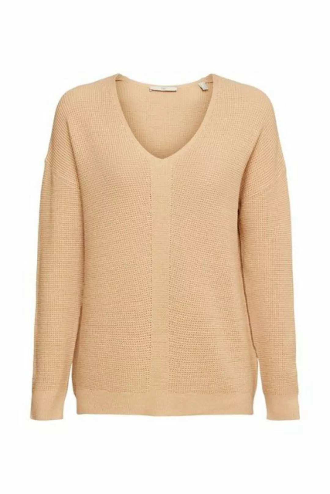 edc by Esprit Sweatshirt vneck sweater, CREAM BEIGE günstig online kaufen
