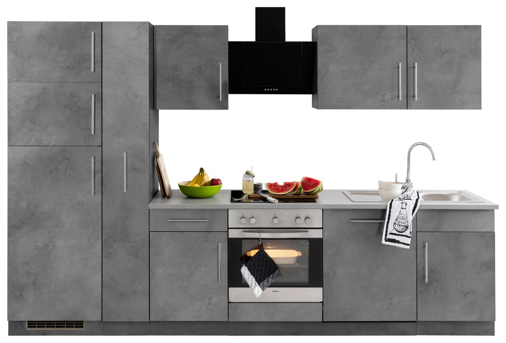 wiho Küchen Küchenzeile "Cali", mit E-Geräten und Kühl-Gefrierkombination, günstig online kaufen
