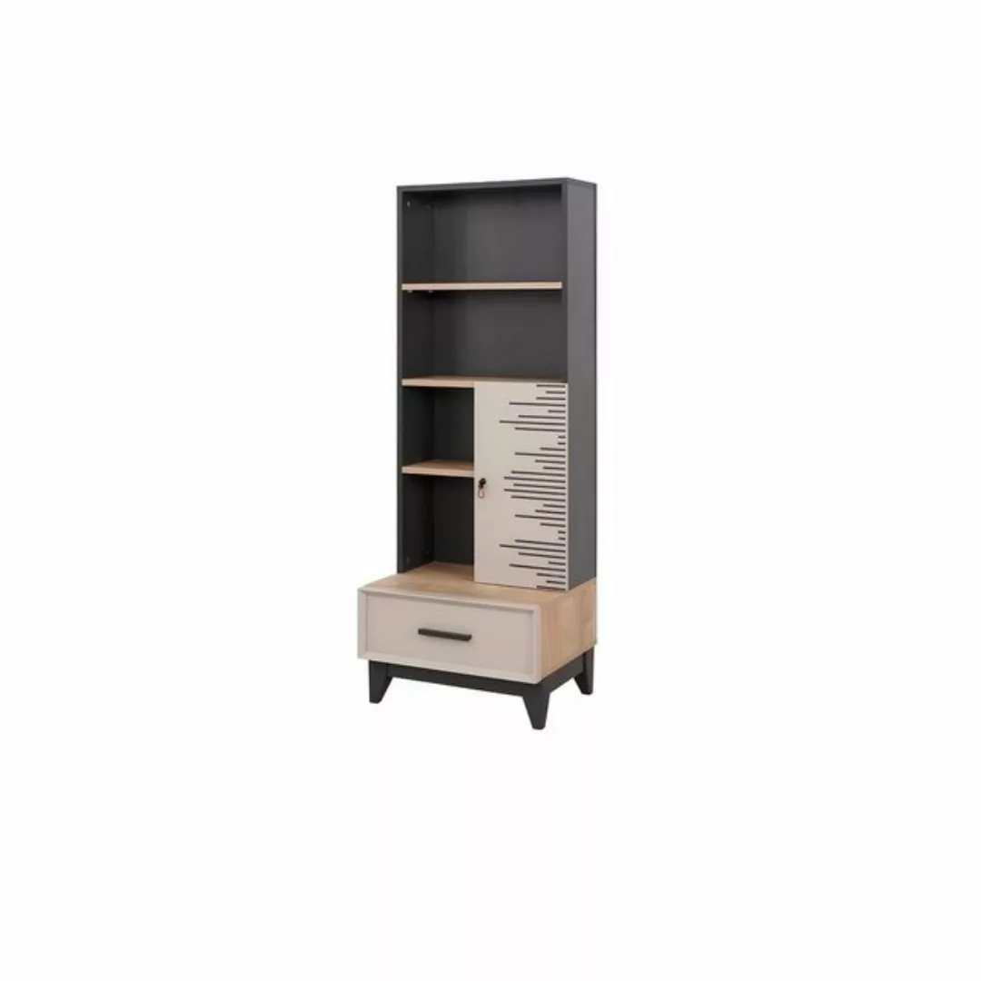 Xlmoebel Bücherregal Regal für Bücher, Kinderzimmer, Holzschrank in Grau fü günstig online kaufen