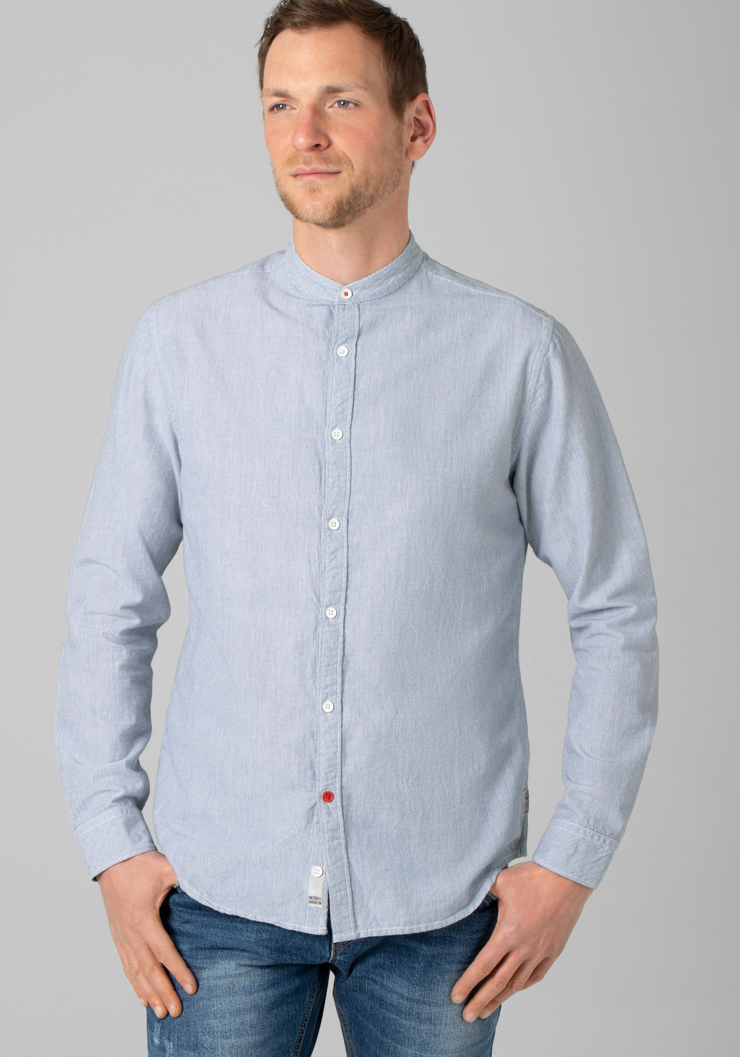 TIMEZONE Langarmhemd "Stand-up-collar Shirt" günstig online kaufen