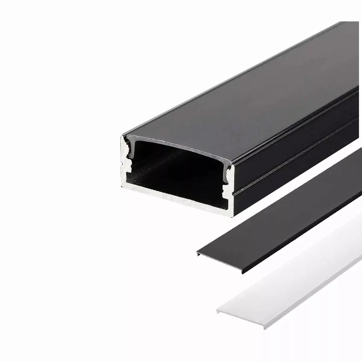 ENERGMiX LED-Stripe-Profil 2m schwarzer Alu Profile günstig online kaufen