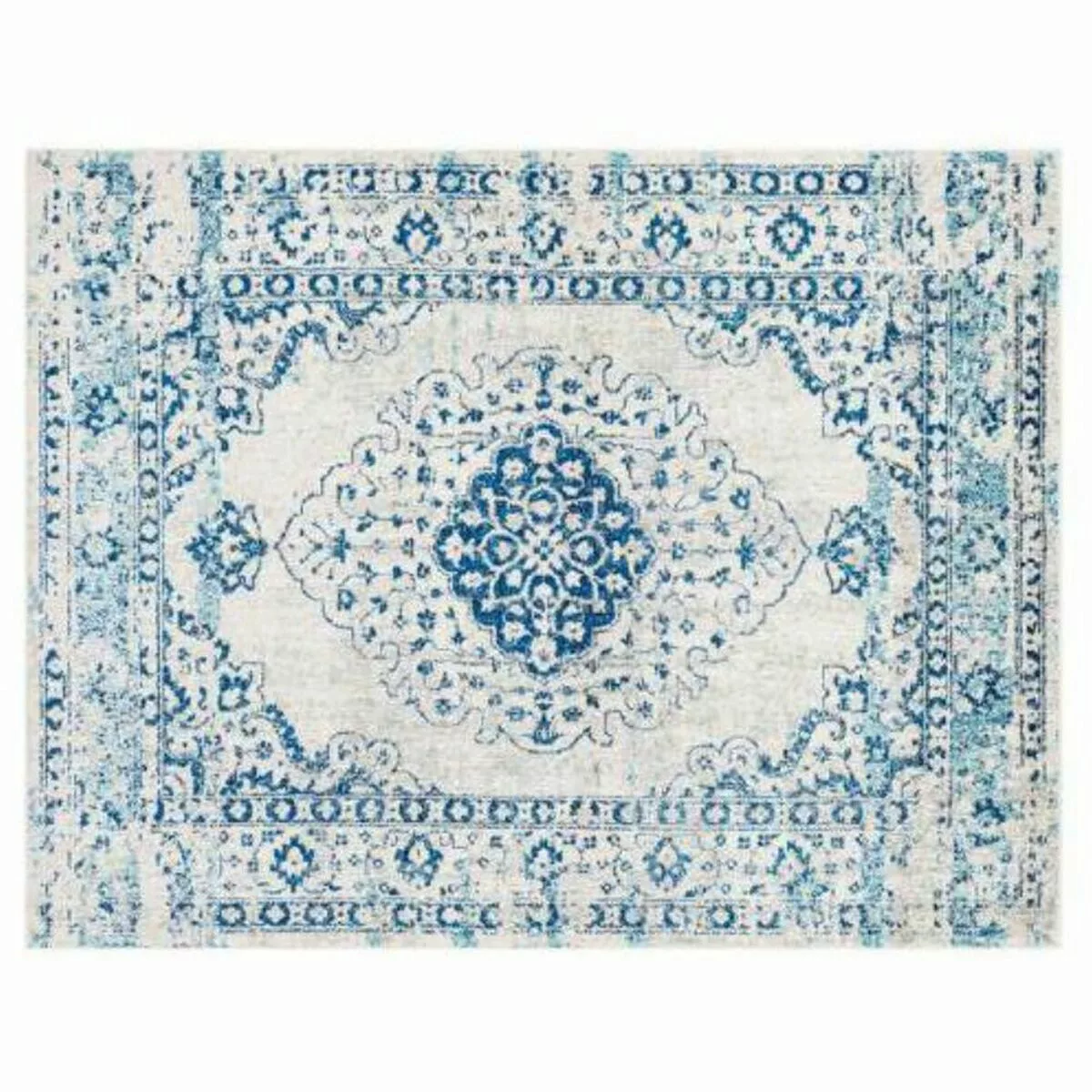 Teppich Dkd Home Decor Blau Baumwolle Chenille (120 X 180 X 1 Cm) günstig online kaufen