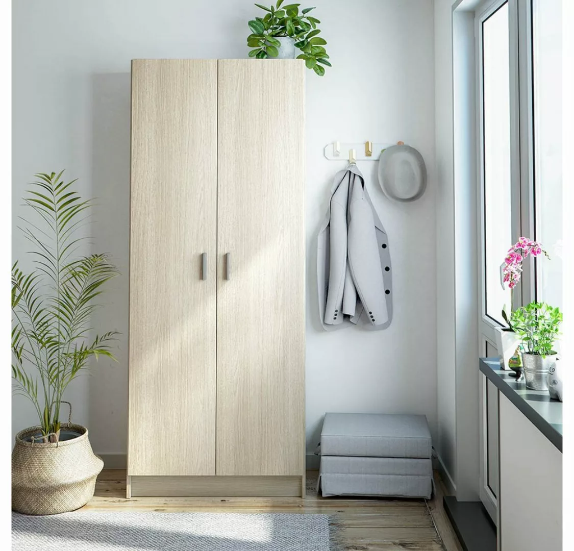 FORES HABITAT Mehrzweckschrank in Eiche - 73x180x37 (BxHxT) günstig online kaufen