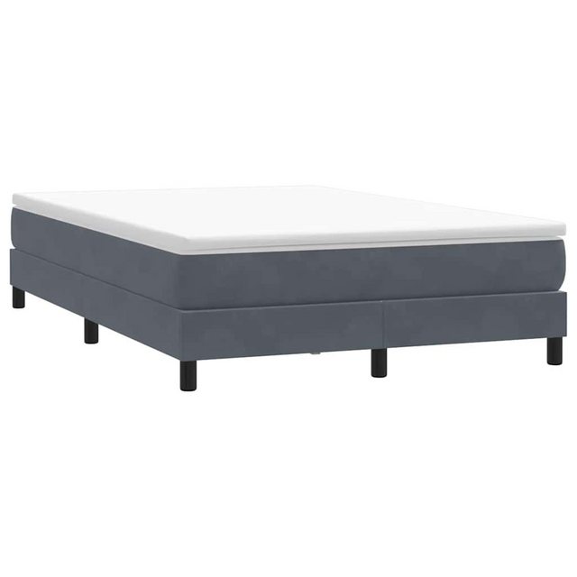 vidaXL Bett Boxspringbett ohne Matratze Dunkelgrau 160x220 cm Samt günstig online kaufen