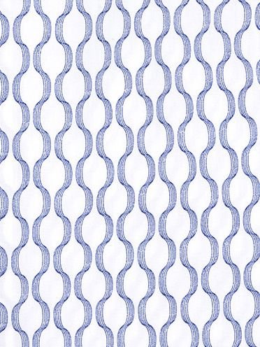 R2 Poplin Hemd Druck Blau - Größe 44 günstig online kaufen