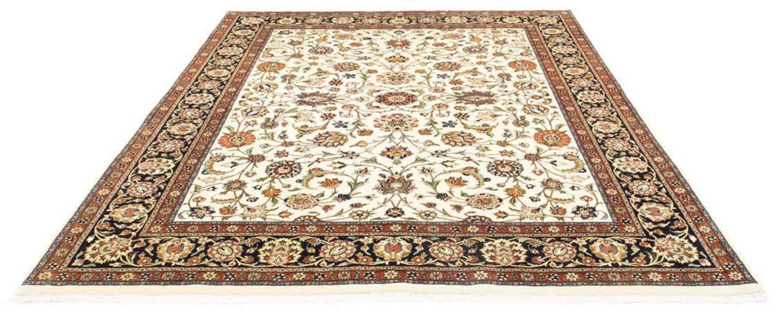 morgenland Wollteppich »Kaschmar Blumenmuster Blu scuro 298 x 200 cm«, rech günstig online kaufen