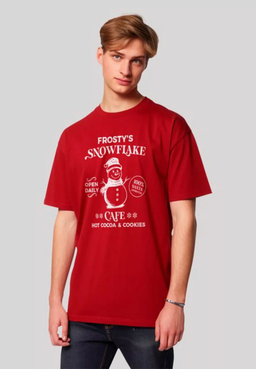 F4NT4STIC T-Shirt Frostys Snowflake Cafe Retro Weihnachten Premium Qualität günstig online kaufen