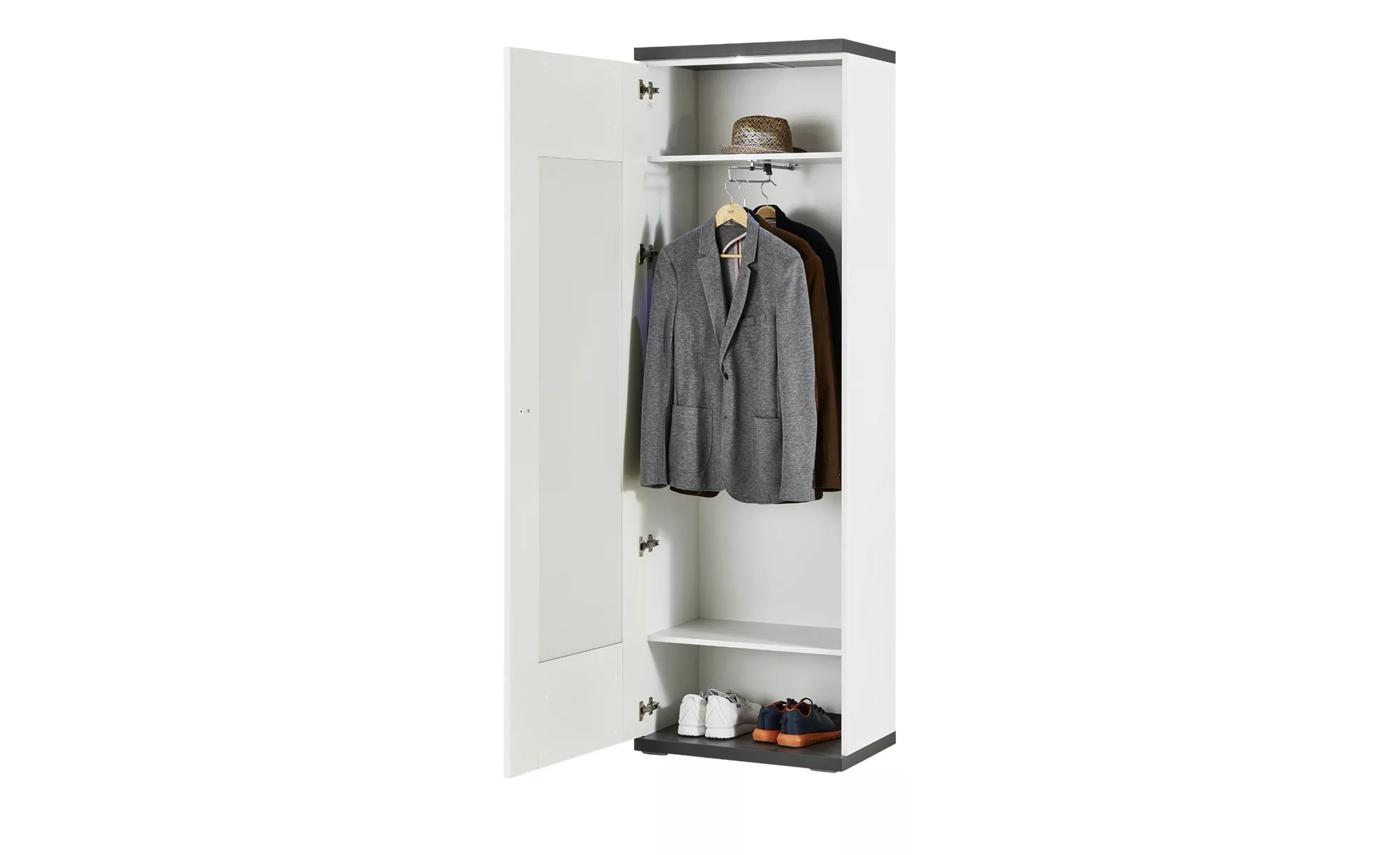 Dielenschrank  Titan ¦ grau ¦ Maße (cm): B: 65 H: 207 T: 42.0 Schränke > Di günstig online kaufen