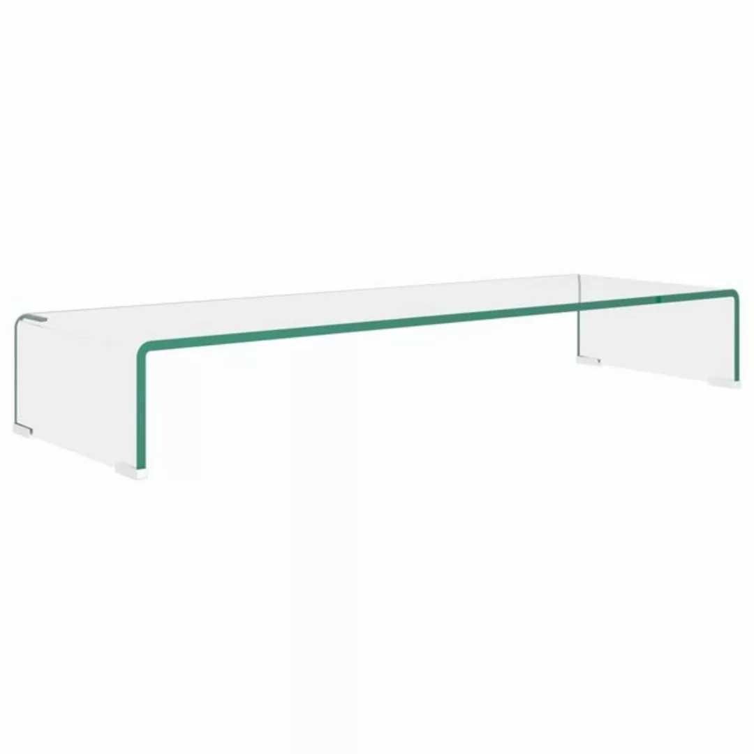 furnicato TV-Schrank TV-Tisch/Bildschirmerhöhung Glas Transparent 90x30x13 günstig online kaufen
