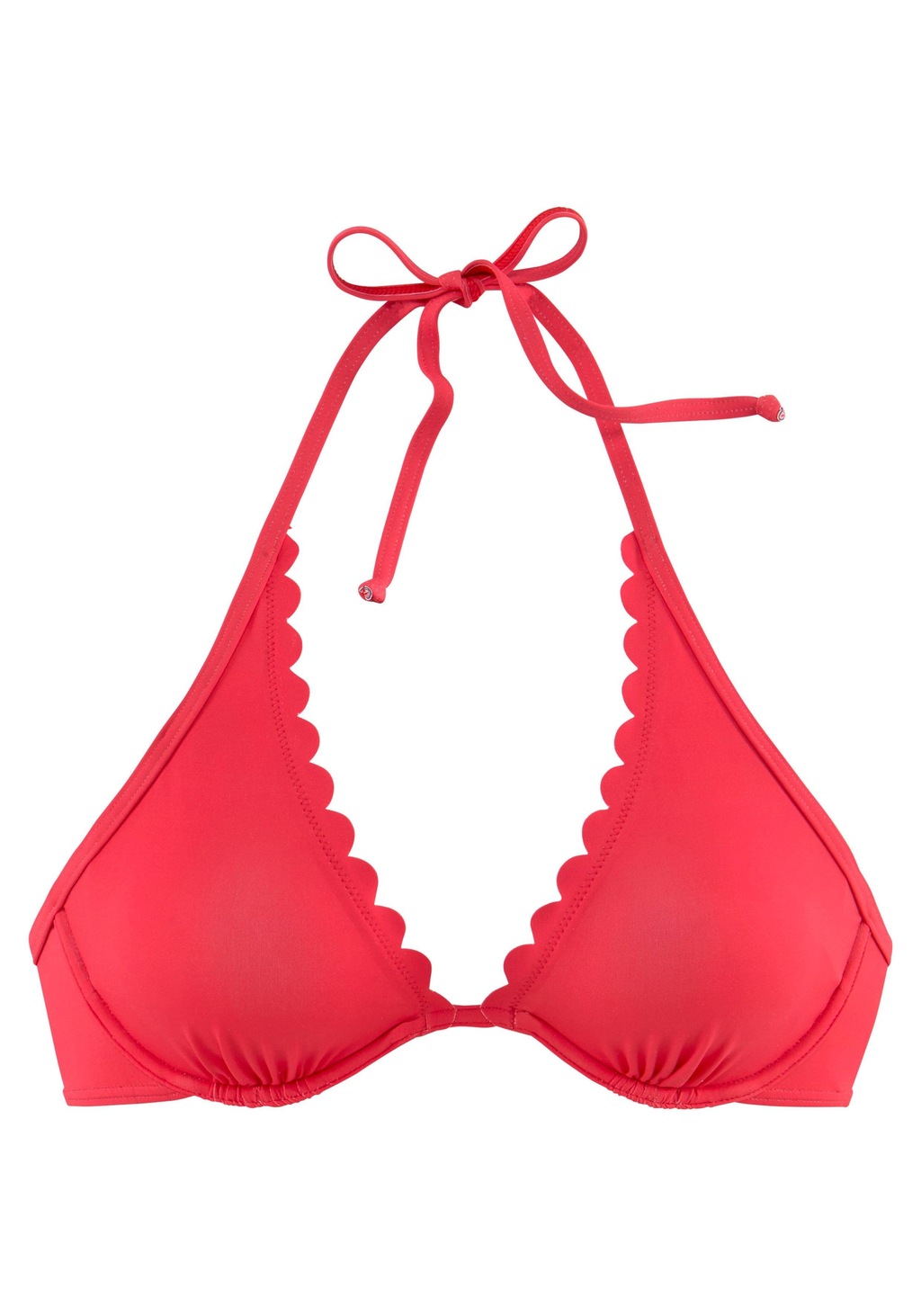 LASCANA Bügel-Bikini-Top "Scallop", mit gelaserter Wellenkannte günstig online kaufen