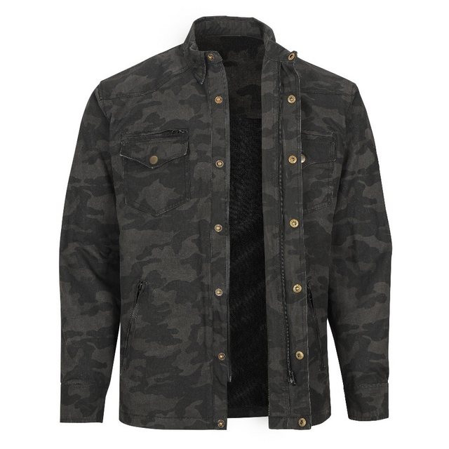 Bores Motorradjacke Bores Militaryjack Jacken-Hemd camouflage schwarz S günstig online kaufen