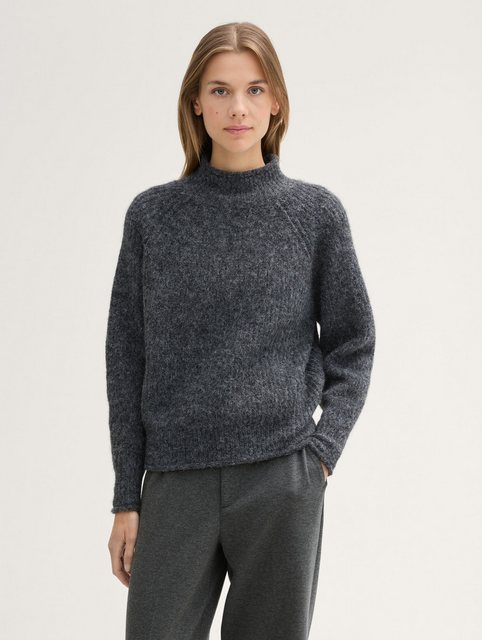 TOM TAILOR Denim Strickpullover Relaxed Pullover mit Stehkragen günstig online kaufen