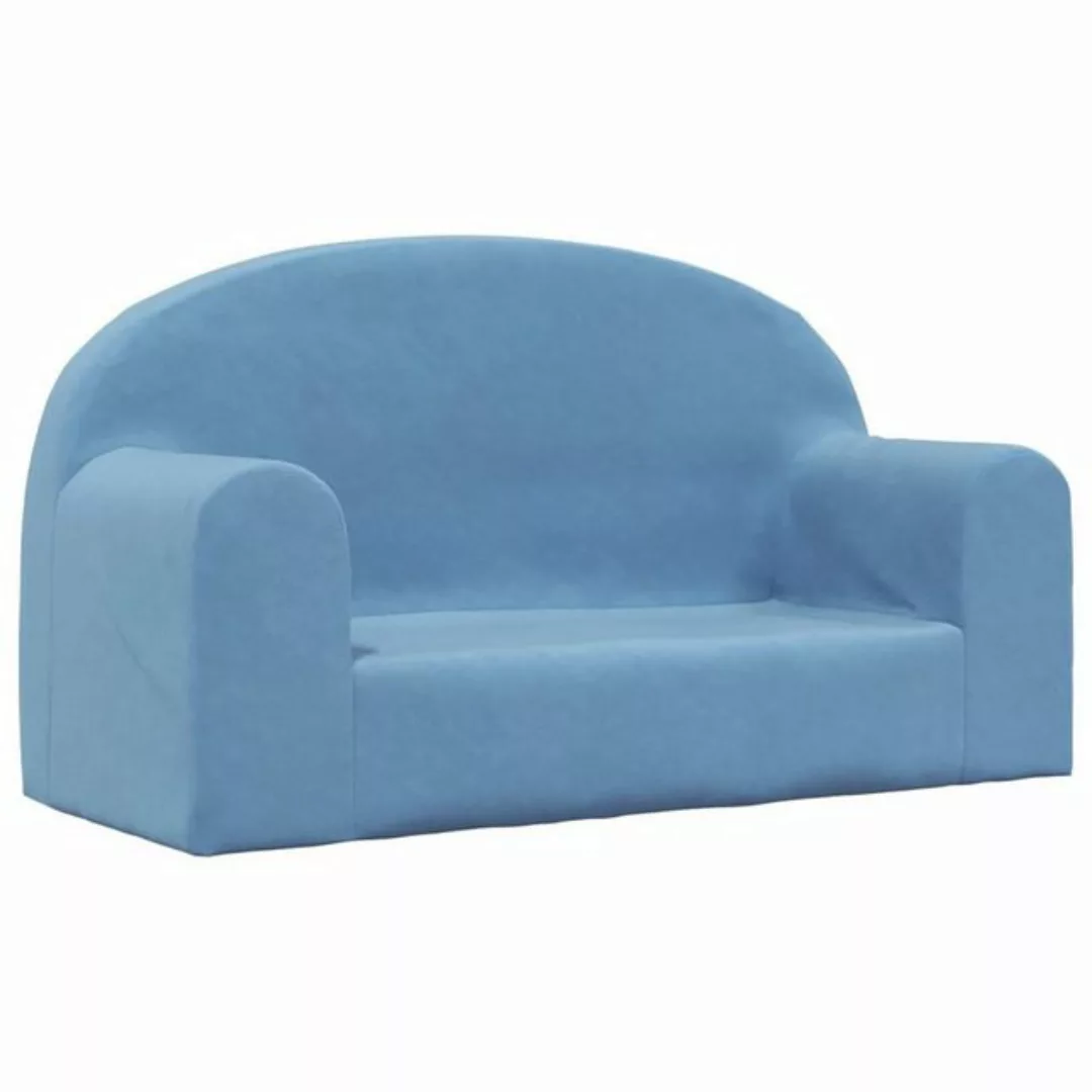 DOTMALL Kindersofa 2-Sitzer Kindersofa Blau Weicher Plüsch Stretch Bequem günstig online kaufen