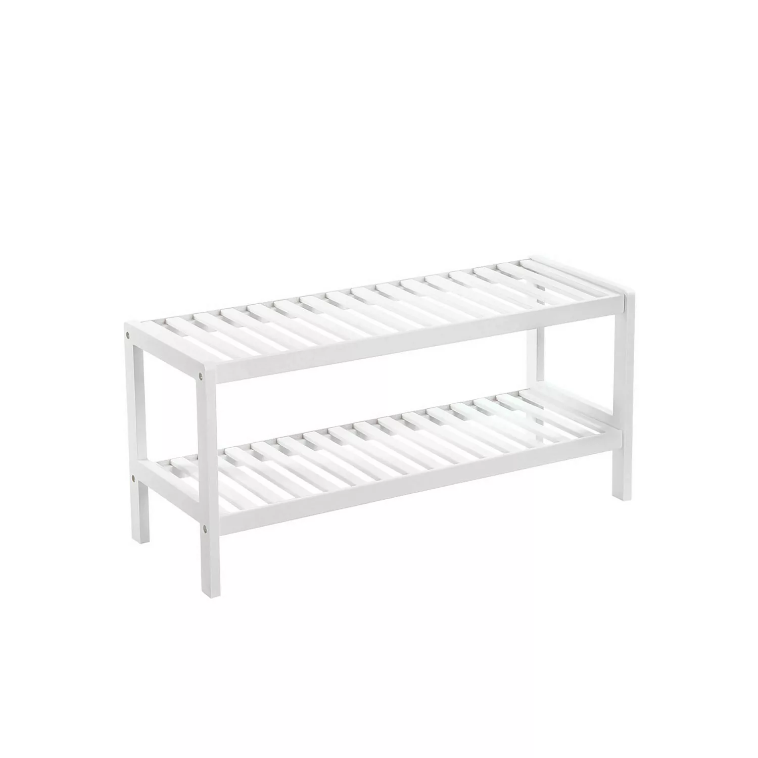 Songmics Schuhregal Bambus 26 cm x 70 cm x 33 cm Weiß günstig online kaufen
